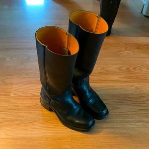 Frye campus black leather boots size 6 1/2 vintage black label